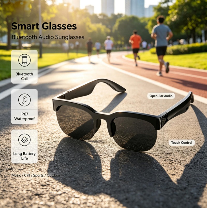 Audio Music Voice - Bluetooth Audio Smart Glasses Open‑Ear Audio