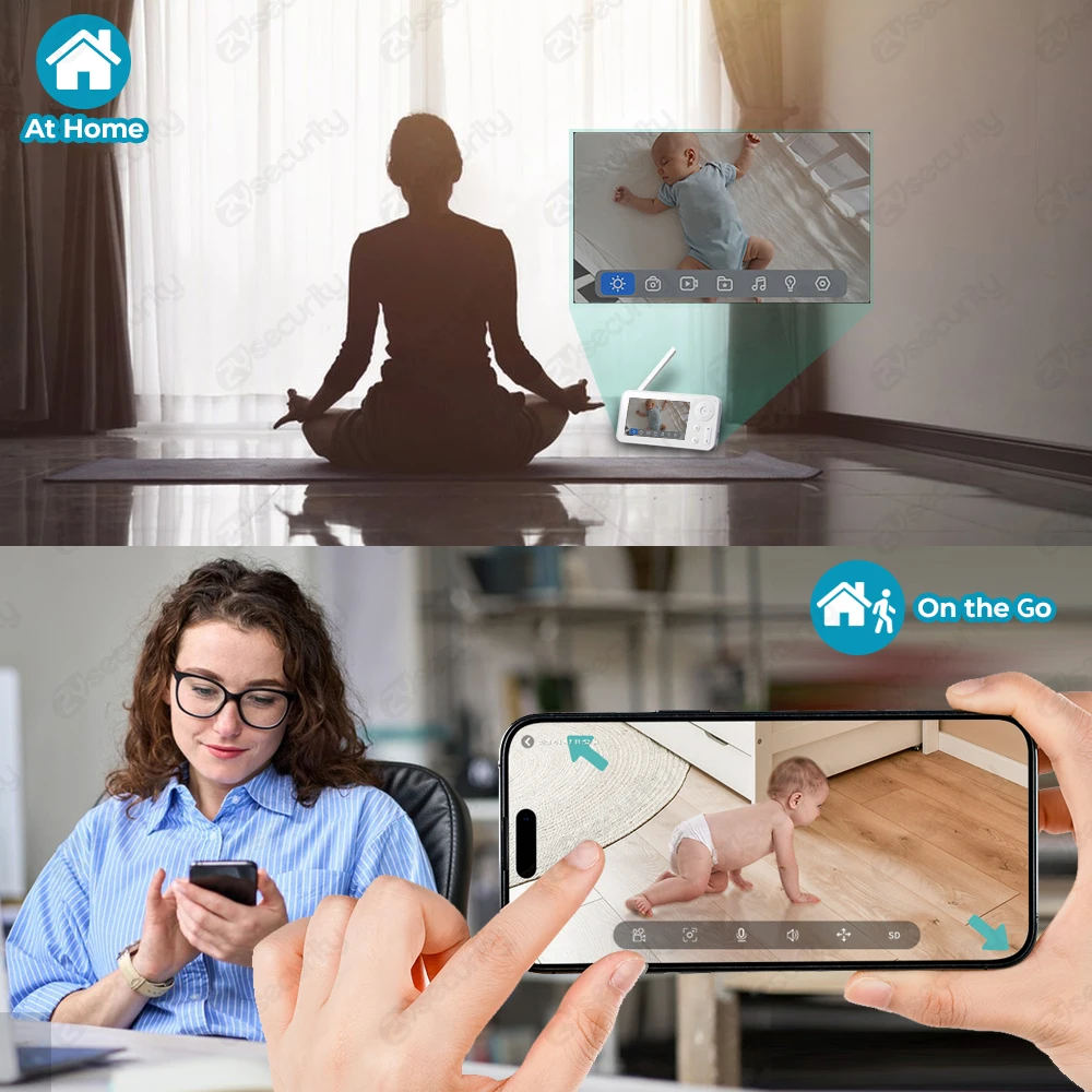 2K WiFi Baby Monitor with Scre - Audio Music Google ulasan dan harga