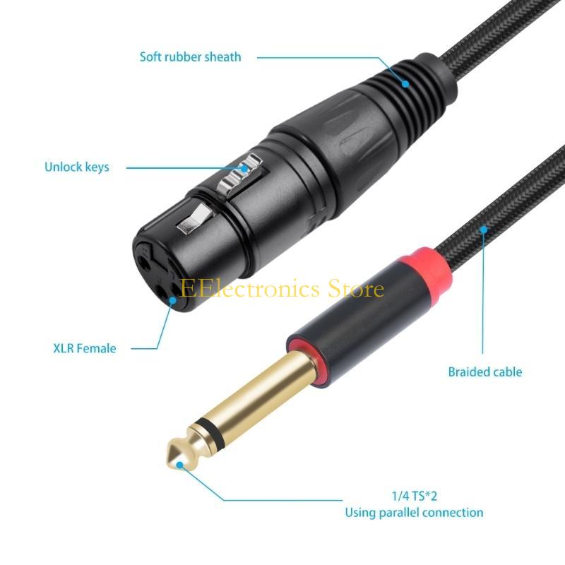 B03C 2x6.35mm 1/4inch to 3Pin  - Audio And Music Splitter ulasan dan harga