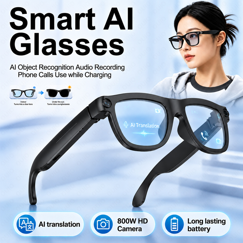 Smart Al Glasses 800W HD Camer - Audio Music Voice ulasan dan harga