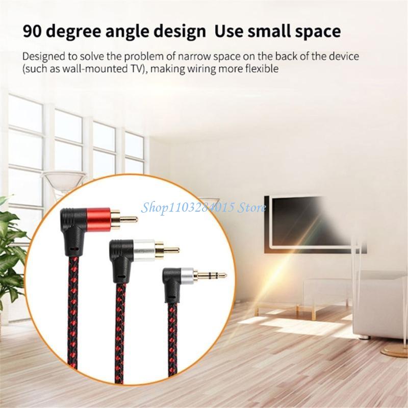 R6FF 90° RCA Cable Jacks 3.5mm - Audio And Music Splitter ulasan dan harga