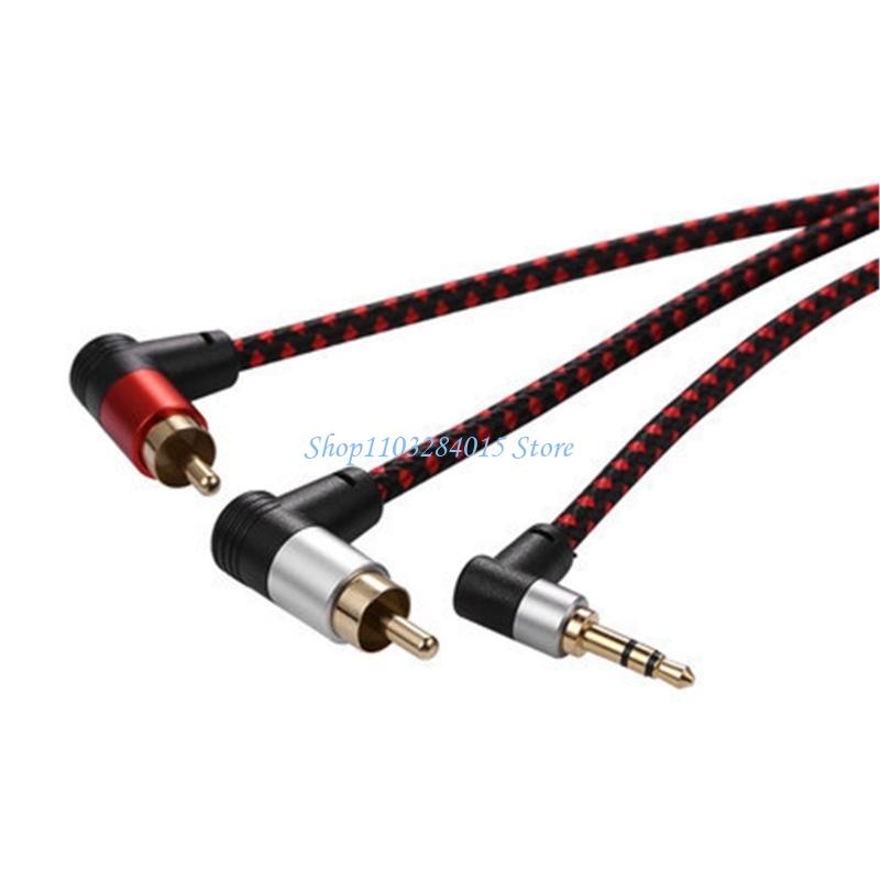 R6FF 90° RCA Cable Jacks 3.5mm - Audio And Music Splitter ulasan dan harga