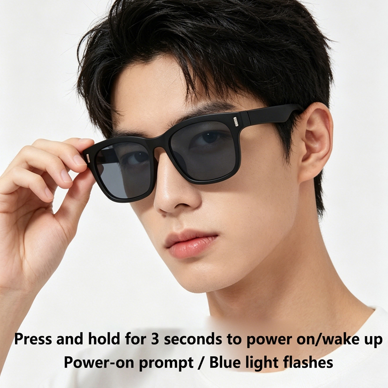 AI Intelligent Sunglasses Blue - Audio Music Voice ulasan dan harga