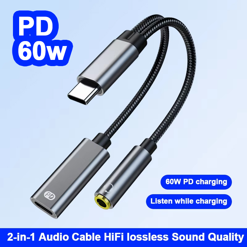 Type C Male To 3.5MM Jack Audi - Audio And Music Splitter ulasan dan harga