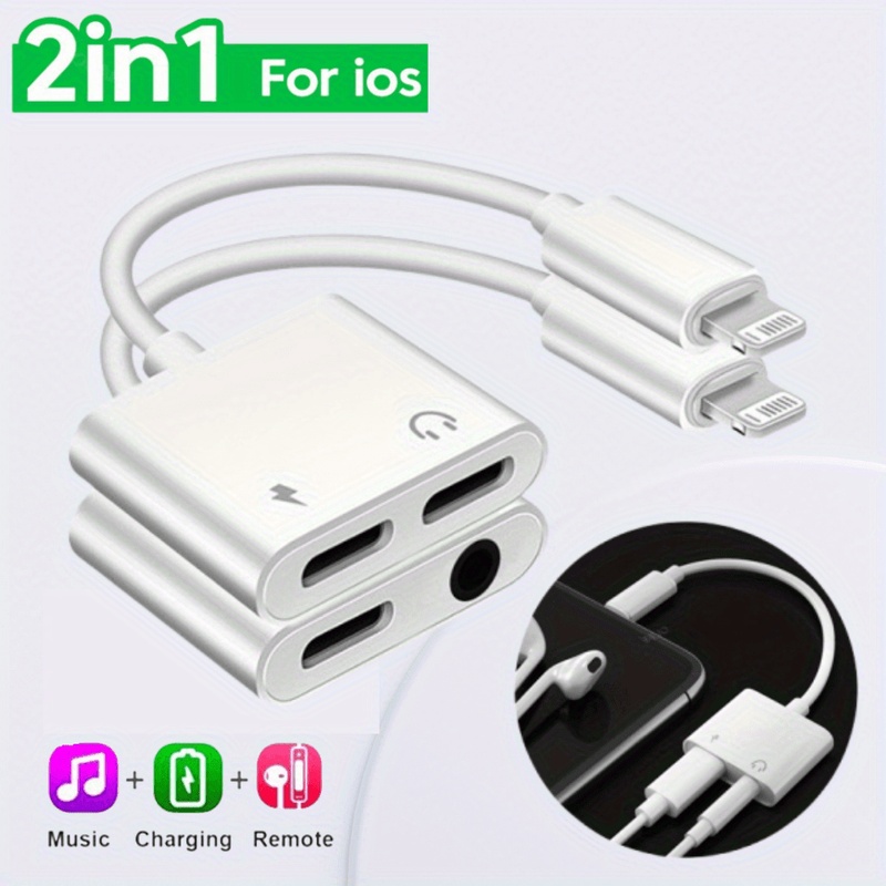 Dual‑Port 2‑in‑1 Lightning Spl - Audio And Music Splitter ulasan dan harga