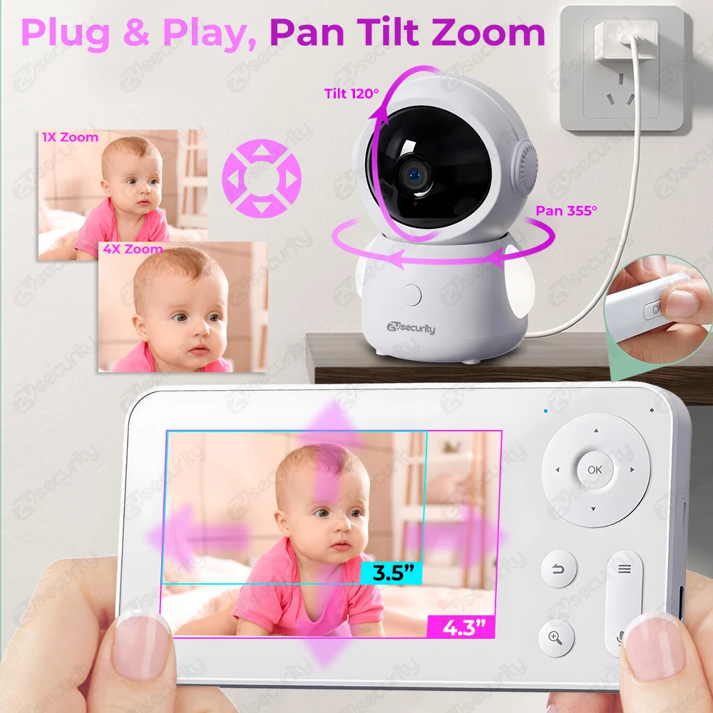 WiFi Baby Monitor with Two Cam - Audio Music Google ulasan dan harga