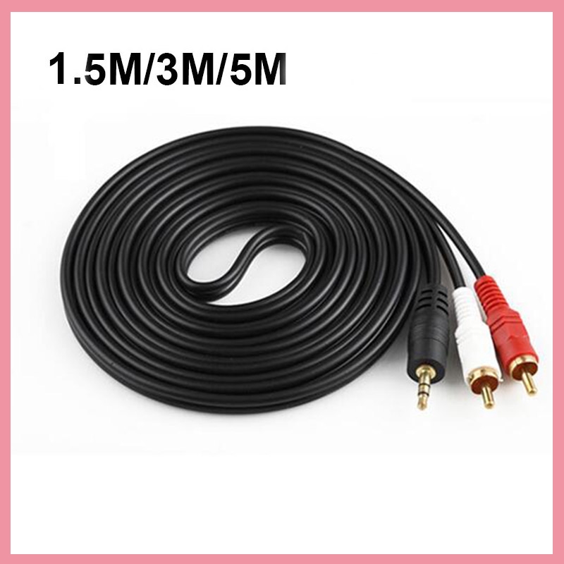 3.5mm Stereo Male Plug to 2 RC - Audio And Music Splitter ulasan dan harga