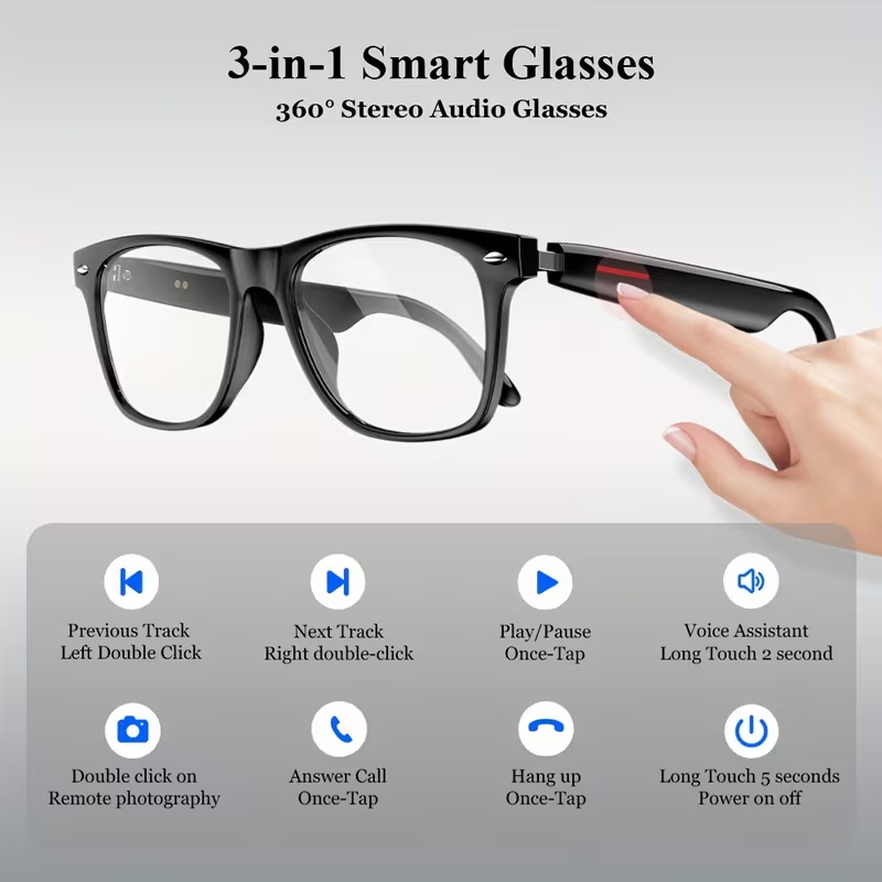 KOIPSSE Smart Glasses for Adul - Audio Music Voice ulasan dan harga